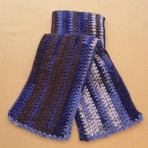 Mens Hand Crocheted Scarf